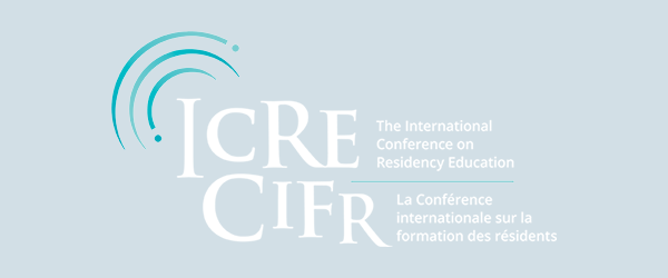 Logo ICRE 2024 conference on a grey background