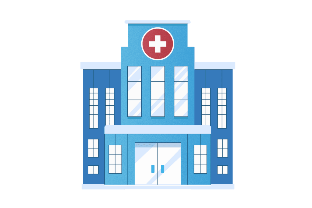 Illustration of a hospital.