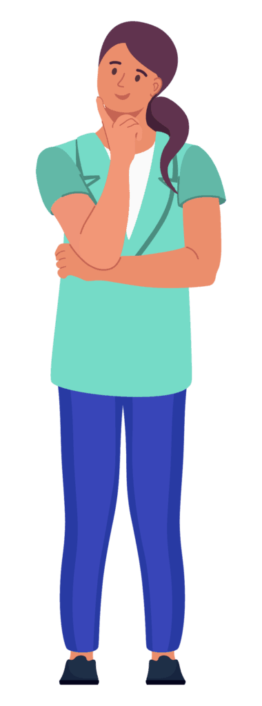 Illustration of a doctor looking questioned